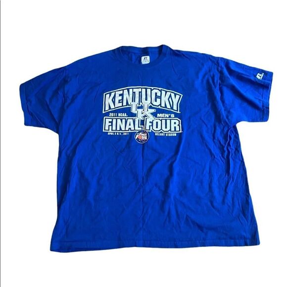 2011 Univ. Kentucky final four T-shirt Russell Brand size XXL - Picture 1 of 4